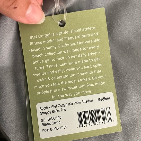 Sporti x Stef Corgel bikini Palm shadow print size M - Picture 8 of 9